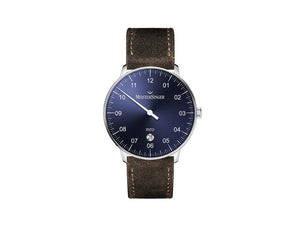 Meistersinger Neo Plus Automatik Uhr, ETA 2824-2, 40mm, Blau/Braun