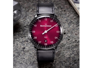 Meistersinger Neo Plus Sunburst Red Degradé Automatik Uhr, 40 mm, NE411D-SCF01