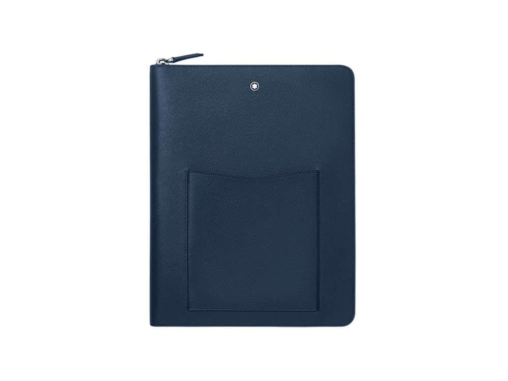 Montblanc SartorialNotizblockhalter mit Taschen, Leder, Blau, 128521