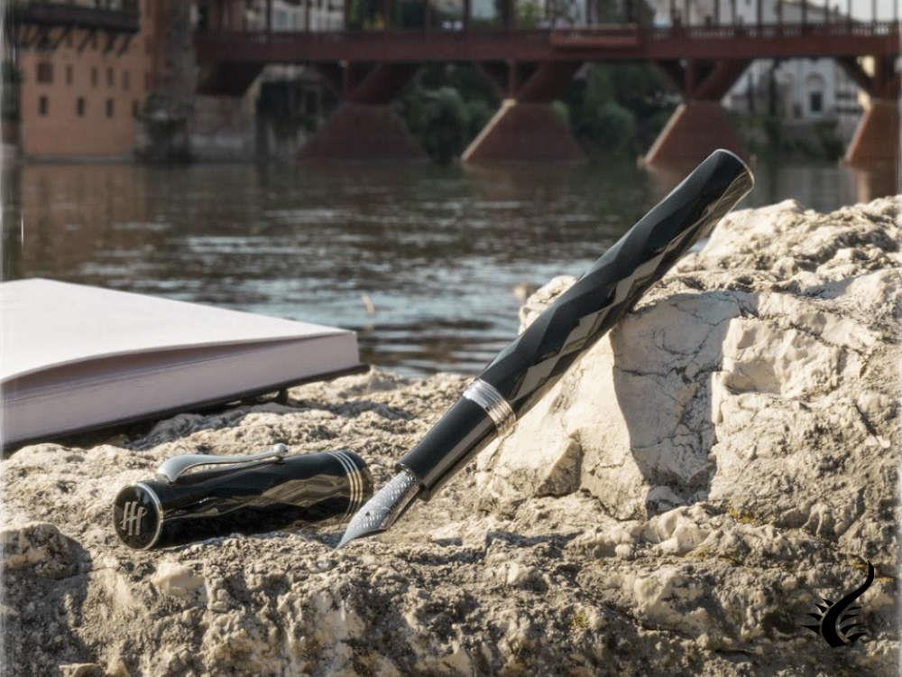 Montegrappa Brenta Füllfederhalter, Edelharz, Schwarz, ISRBT-IC