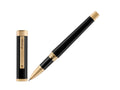 Montegrappa Quattro Roller, Acryl-Edelharz, Vergoldet, Schwarz, ISZ4IRIY