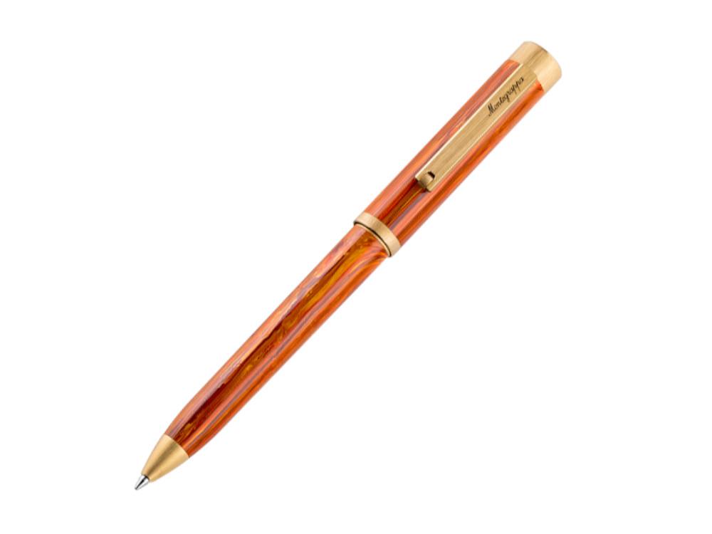 Montegrappa Zero Zodiac Leo Kugelschreiber, PVD Gold, Orange, ISZEZBIY-O2