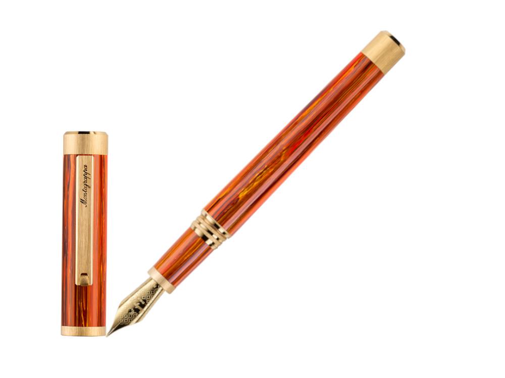 Montegrappa Zero Zodiac Leo Füllfederhalter, Edelstahl, ISZEZ-IY-O2