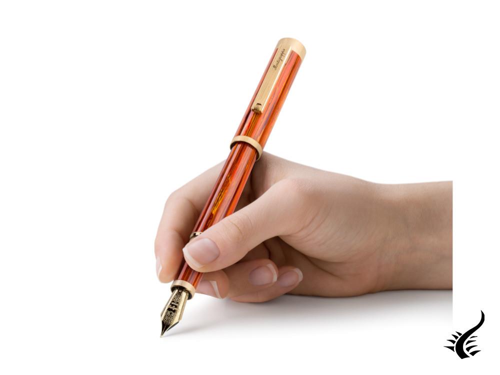 Montegrappa Zero Zodiac Leo Füllfederhalter, Edelstahl, ISZEZ-IY-O2