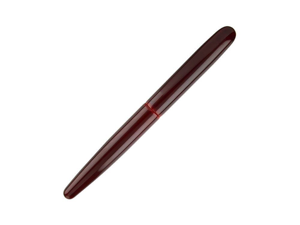 Nakaya Cigar Füllfederhalter Long, Aka-Tamenuri, Ebonite, 14k bicolour