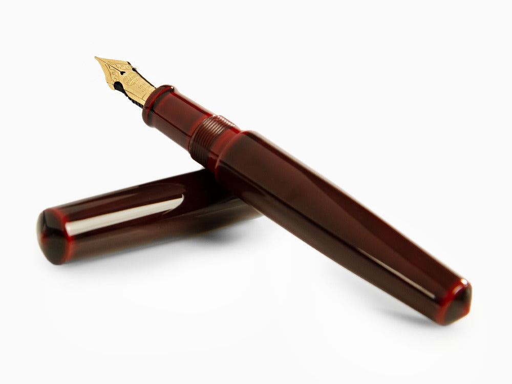 Nakaya Cigar Piccolo Aka-Tamenuri Füllfederhalter, 14k Gold, Elastic Nib