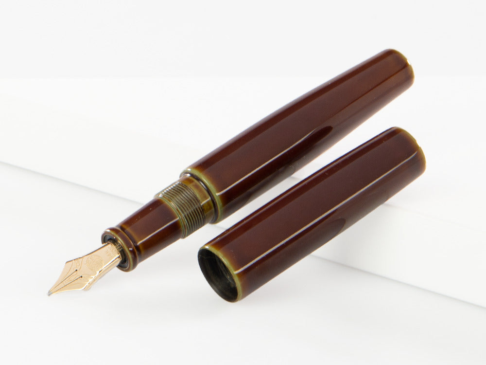 Nakaya Cigar Füllfederhalter Piccolo, Heki-Tamenuri, Ebonite, Music