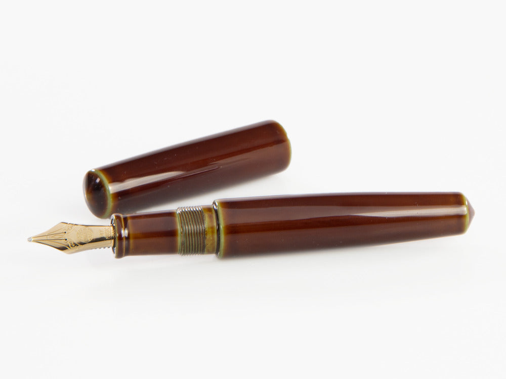 Nakaya Cigar Füllfederhalter Piccolo, Heki-Tamenuri, Ebonite, Music