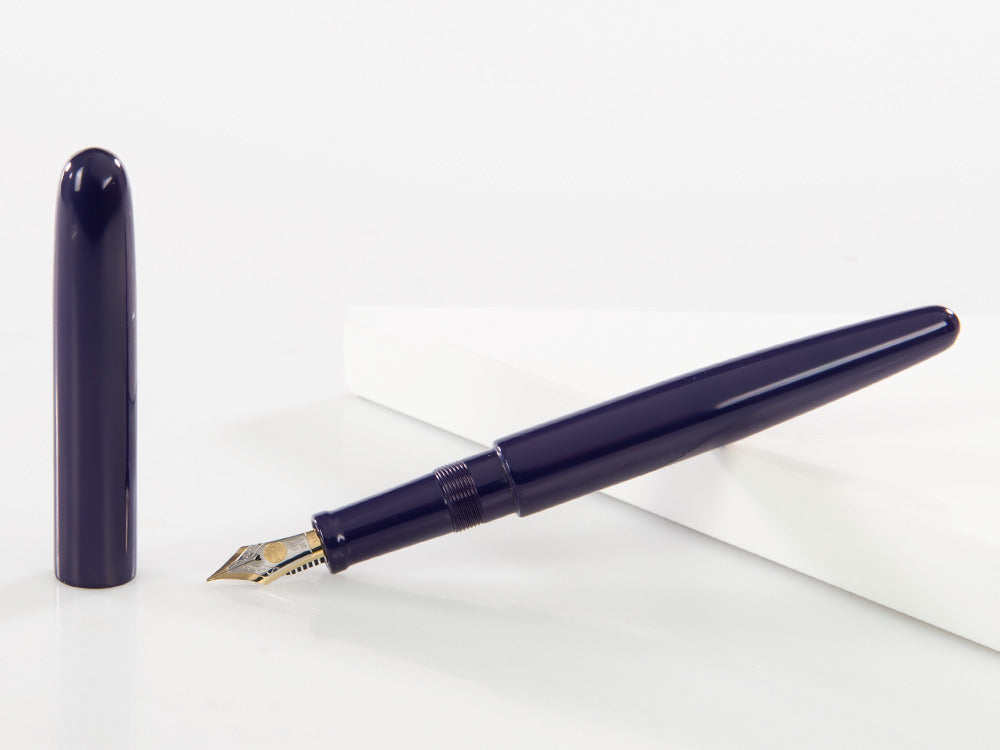 Nakaya Cigar Füllfederhalter Long, Shobu, Ebonite, 14k Gold bicolour