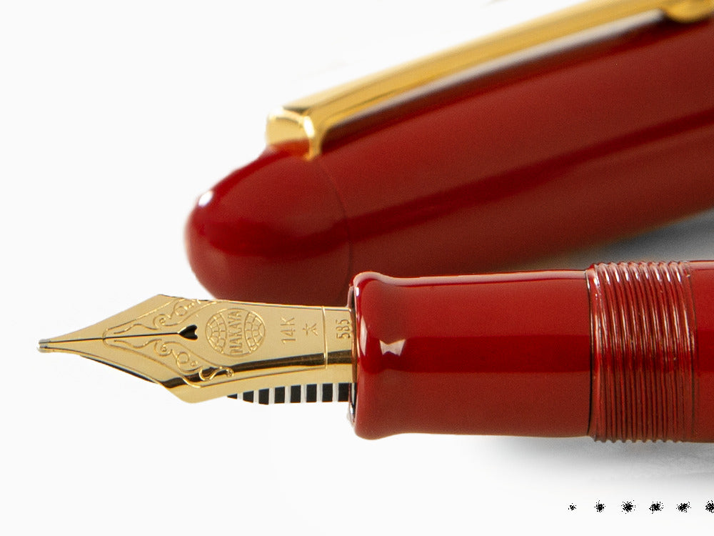 Nakaya Writer Füllfederhalter, Shu, Naturkautschuk und Urushi Lack