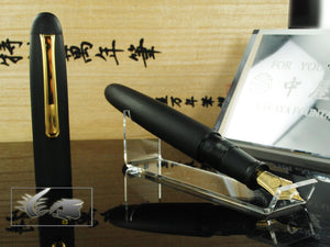 Nakaya Writer Portable Füllfederhalter, Black Hairline, Ebonite