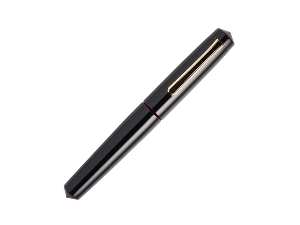 Nakaya Writer Füllfederhalter Kuro-Tamenuri, Piccolo, Gold, Ebonite