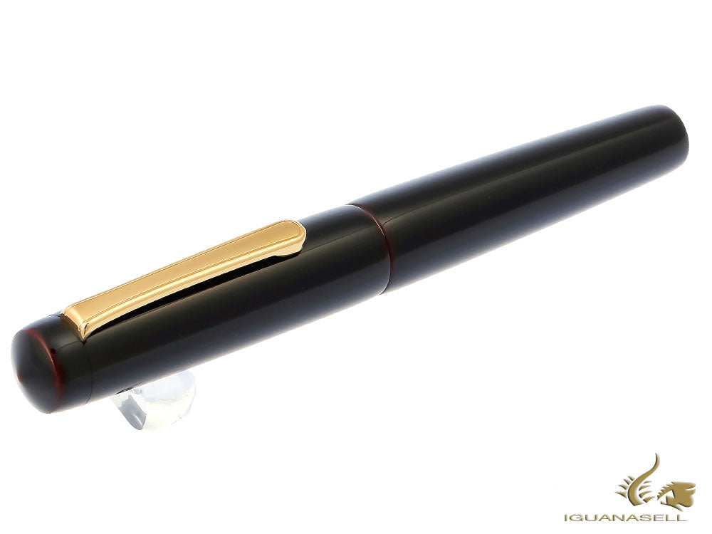 Nakaya Writer Füllfederhalter Kuro-Tamenuri, Piccolo, Gold, Ebonite