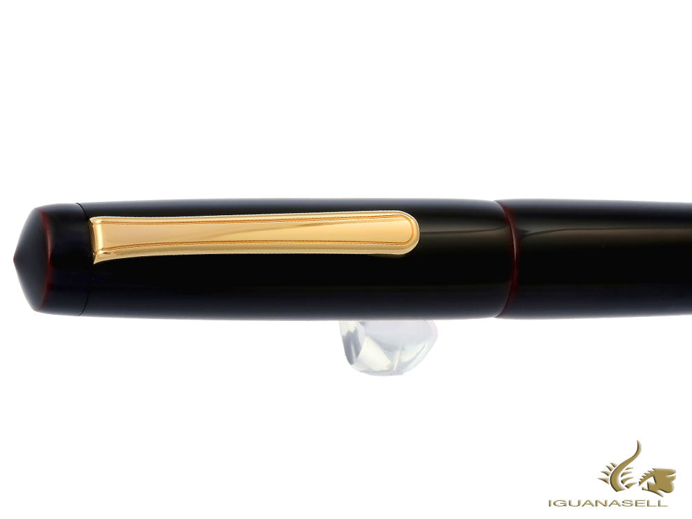Nakaya Writer Füllfederhalter Kuro-Tamenuri, Piccolo, Gold, Ebonite