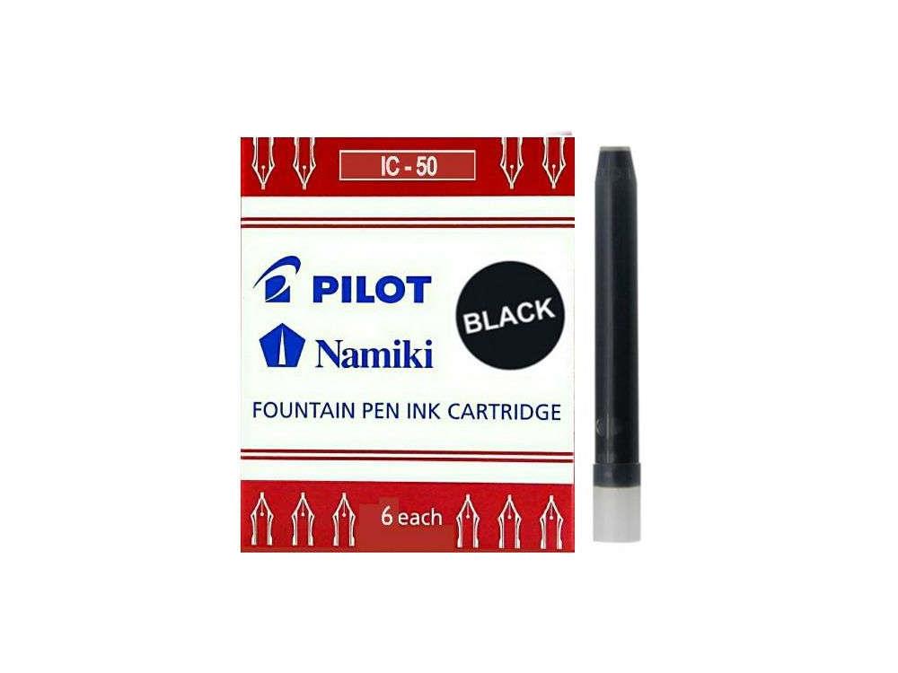 Namiki Tintenpatrone, Schwarz, 6 einheiten, IC-50-BLACK