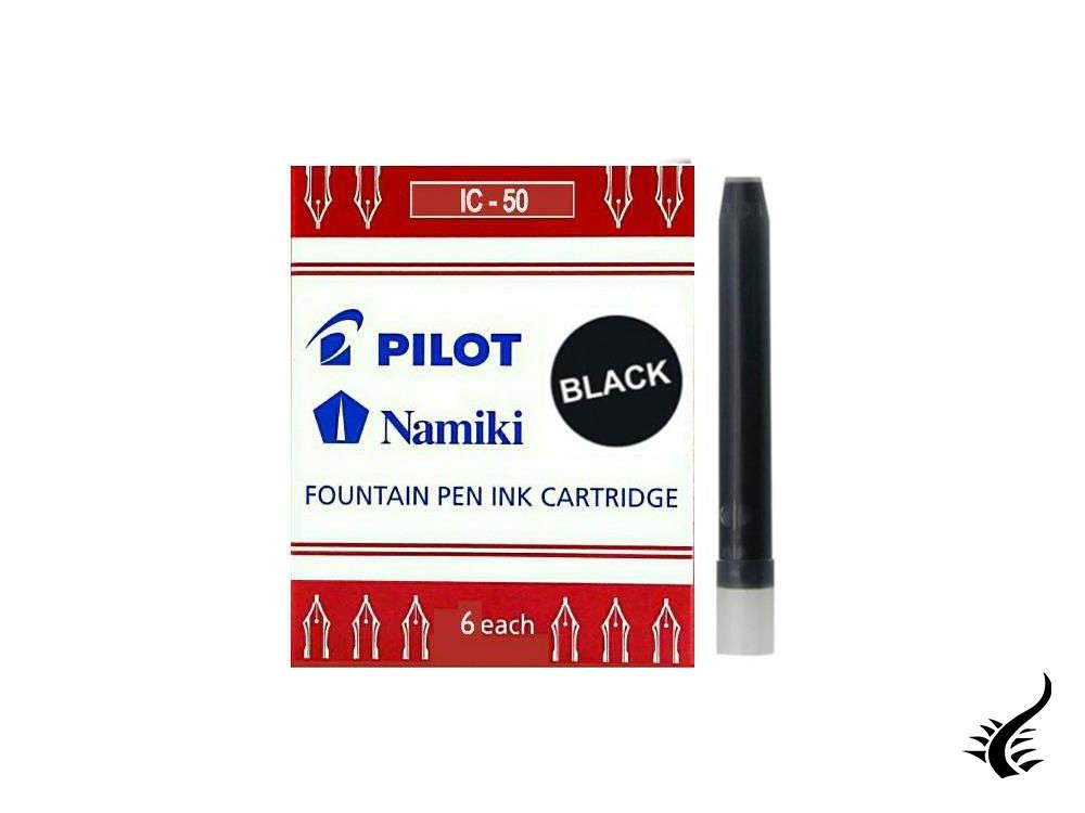 Namiki Tintenpatrone, Schwarz, 6 einheiten, IC-50-BLACK
