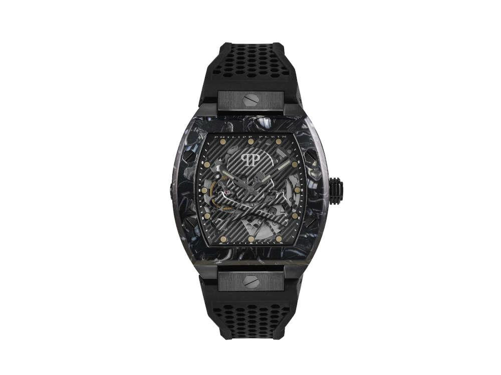 Philipp Plein The Skeleton Automatik Uhr, PVD, Schwarz, 44 mm, PWBAA0221