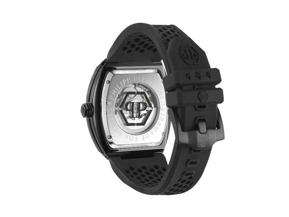 Philipp Plein The Skeleton Automatik Uhr, PVD, Schwarz, 44 mm, PWBAA0221