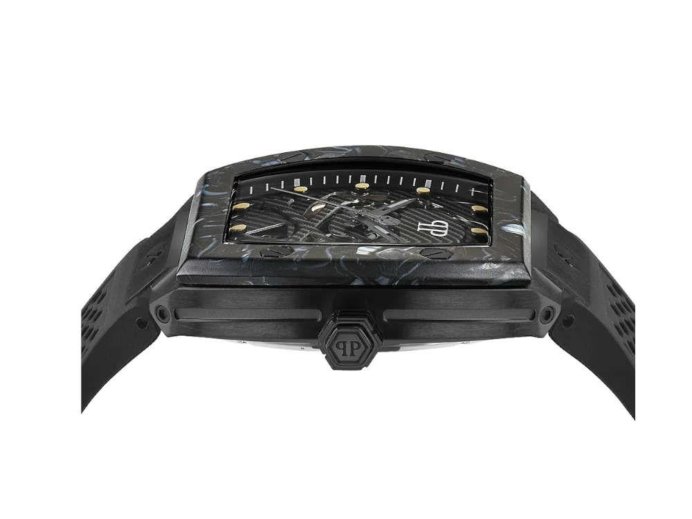Philipp Plein The Skeleton Automatik Uhr, PVD, Schwarz, 44 mm, PWBAA0221