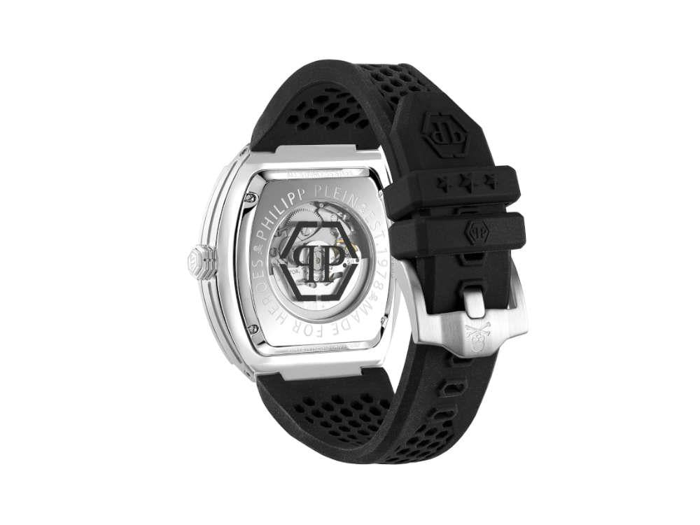 Philipp Plein The Skeleton Automatik Uhr, PVD, Silber, 44 mm, PWBAA2123