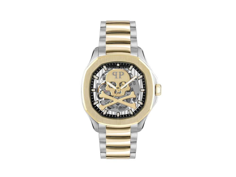 Philipp Plein 42 mm Automatik Uhr, PVD Gold, Grau, 42 mm, PWRAA0323