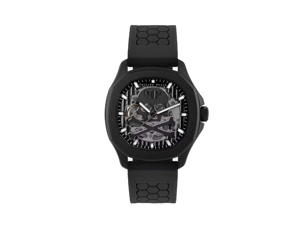 Philipp Plein 42 mm Automatik Uhr, Schwarz, Mineral Glas, PWRAA0923