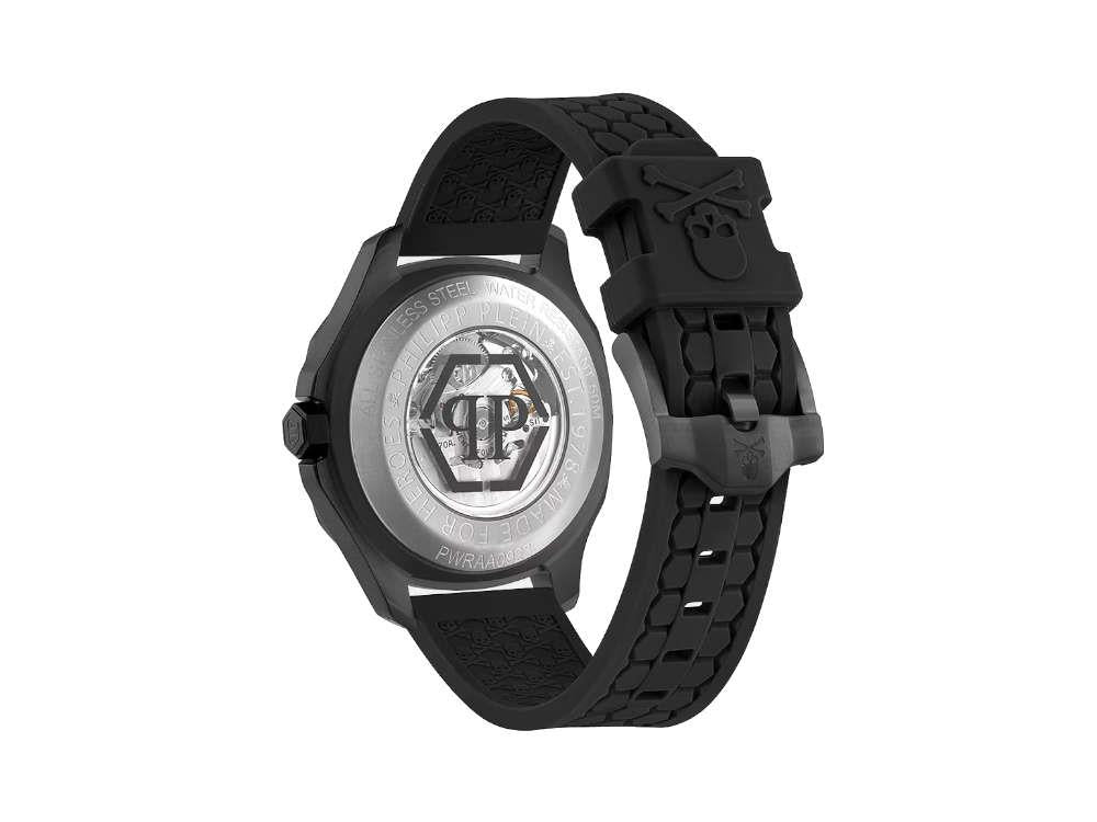 Philipp Plein 42 mm Automatik Uhr, Schwarz, Mineral Glas, PWRAA0923