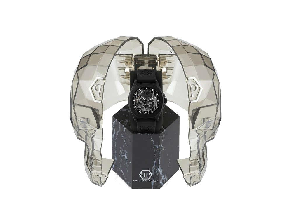 Philipp Plein 42 mm Automatik Uhr, Schwarz, Mineral Glas, PWRAA0923