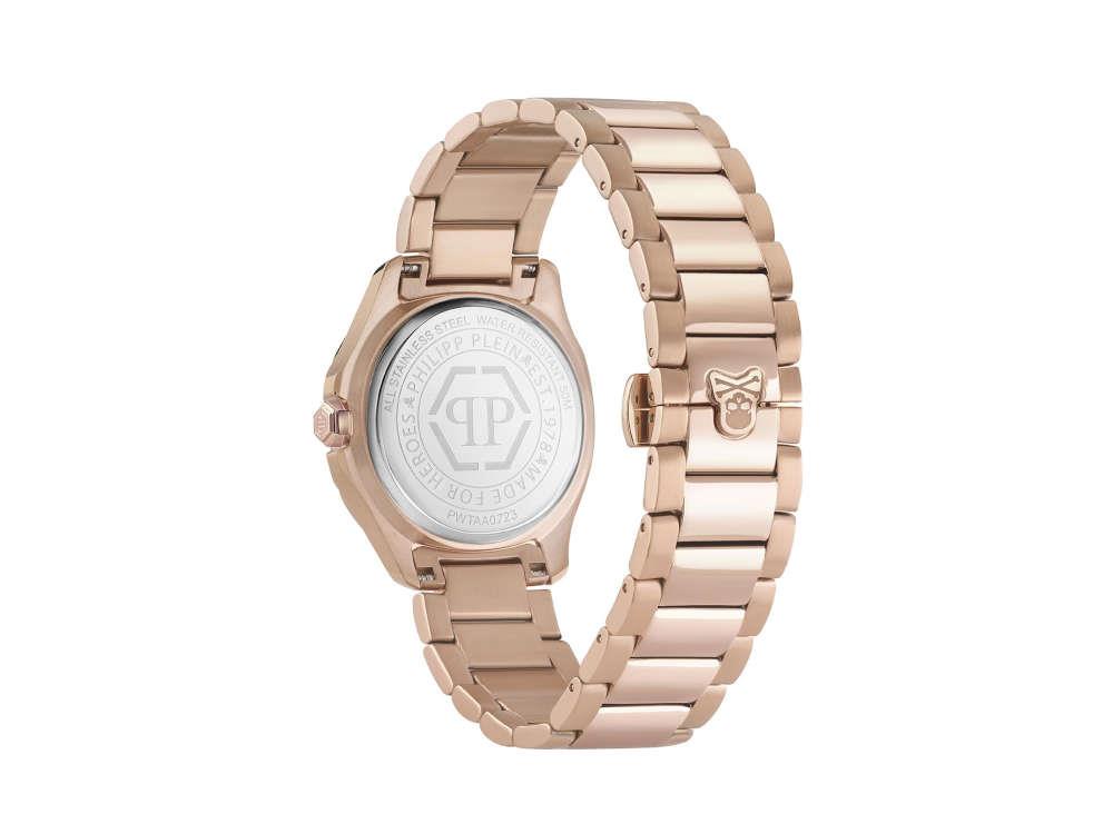 Philipp Plein Lady Quartz Uhr, PVD Rose Gold, Taupe, 38 mm, PWTAA0723