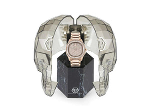 Philipp Plein Lady Quartz Uhr, PVD Rose Gold, Taupe, 38 mm, PWTAA0723