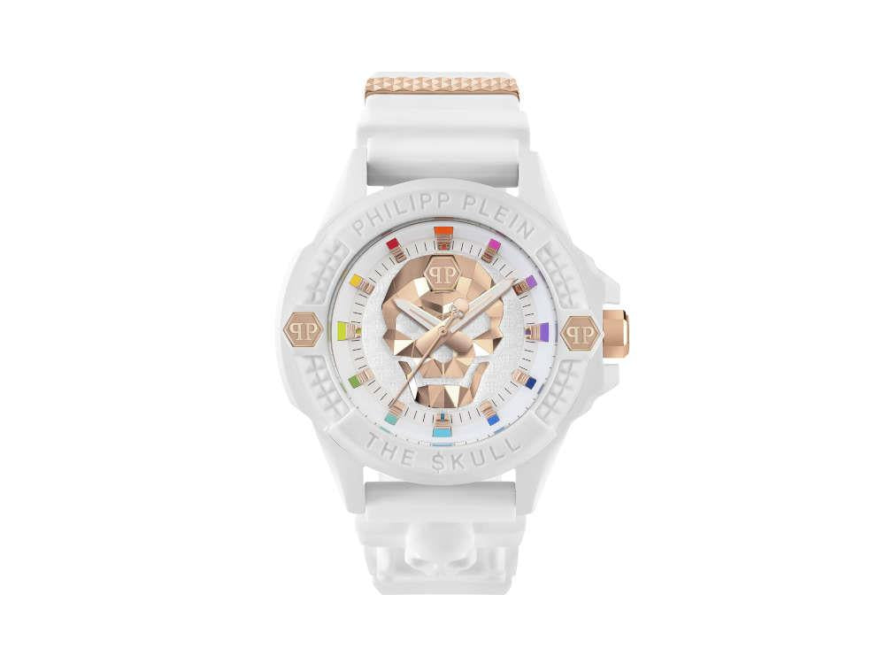 Philipp Plein The Skull Ecoceramic Quartz Uhr, Weiss, 44 mm, PWUBA0123