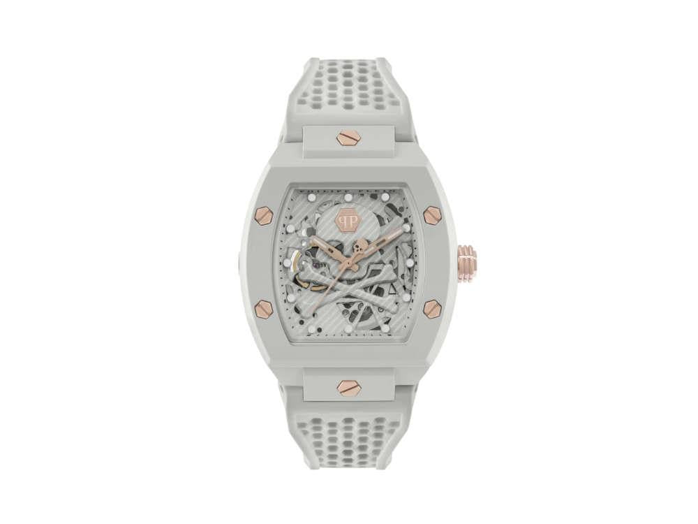 Philipp Plein The Skeleton Ecoceramic Automatik Uhr, Grau, 44 mm, PWVBA0123