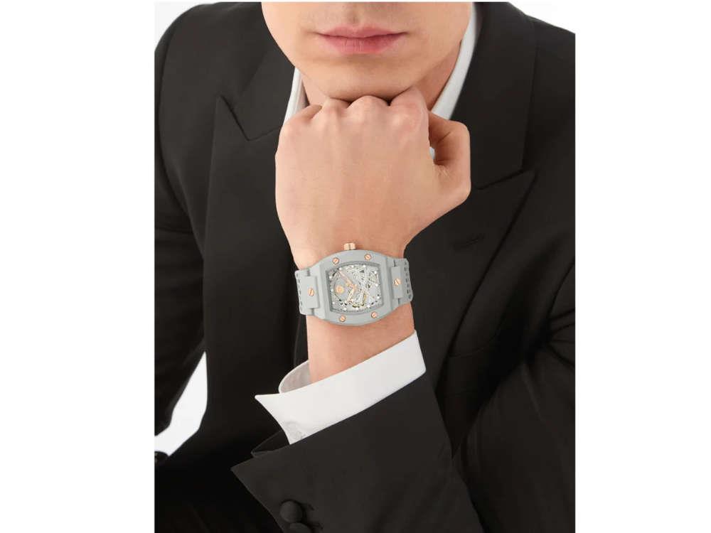 Philipp Plein The Skeleton Ecoceramic Automatik Uhr, Grau, 44 mm, PWVBA0123