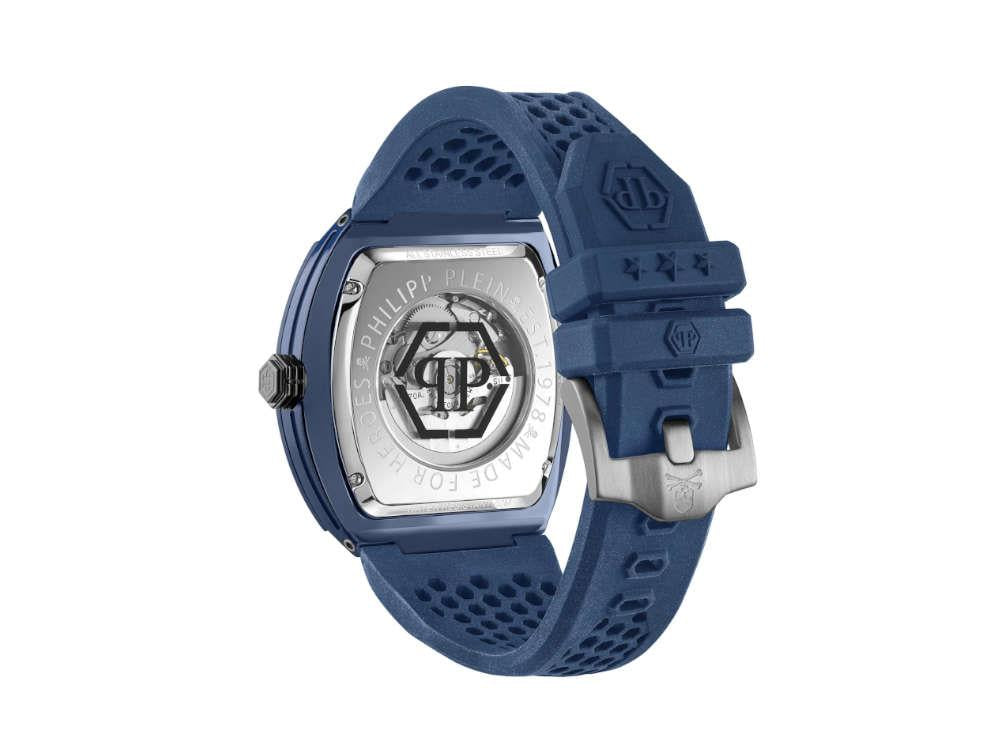 Philipp Plein The Skeleton Ecoceramic Automatik Uhr, Blau, 44 mm, PWVBA0323