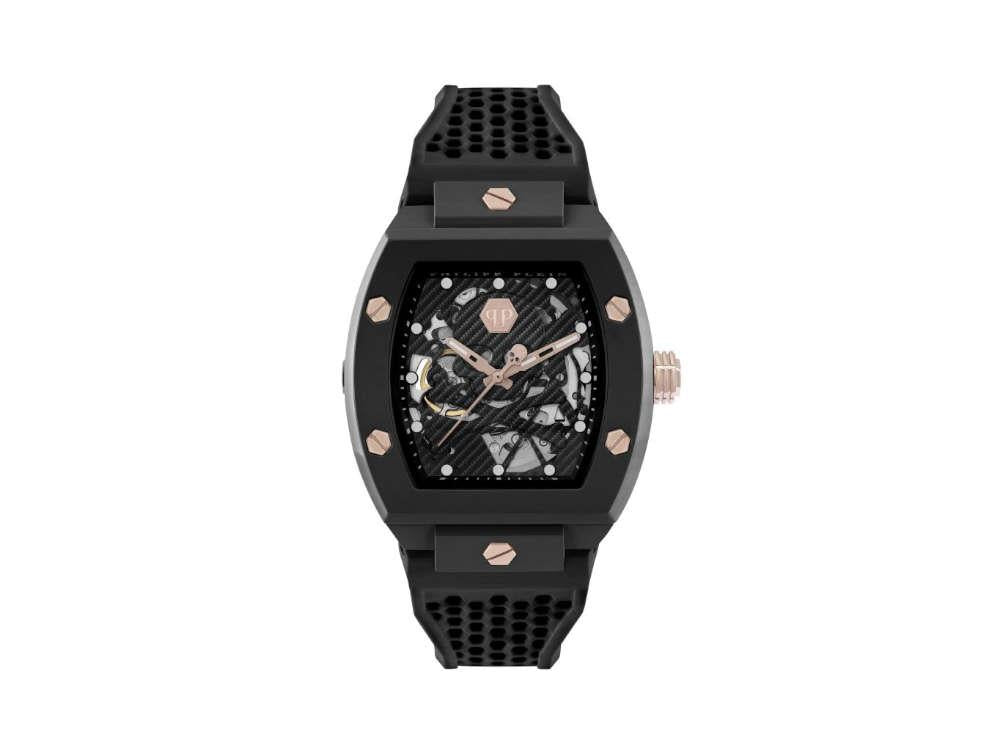 Philipp Plein The Skeleton Ecoceramic Automatik Uhr, Schwarz, 44 mm, PWVBA0523