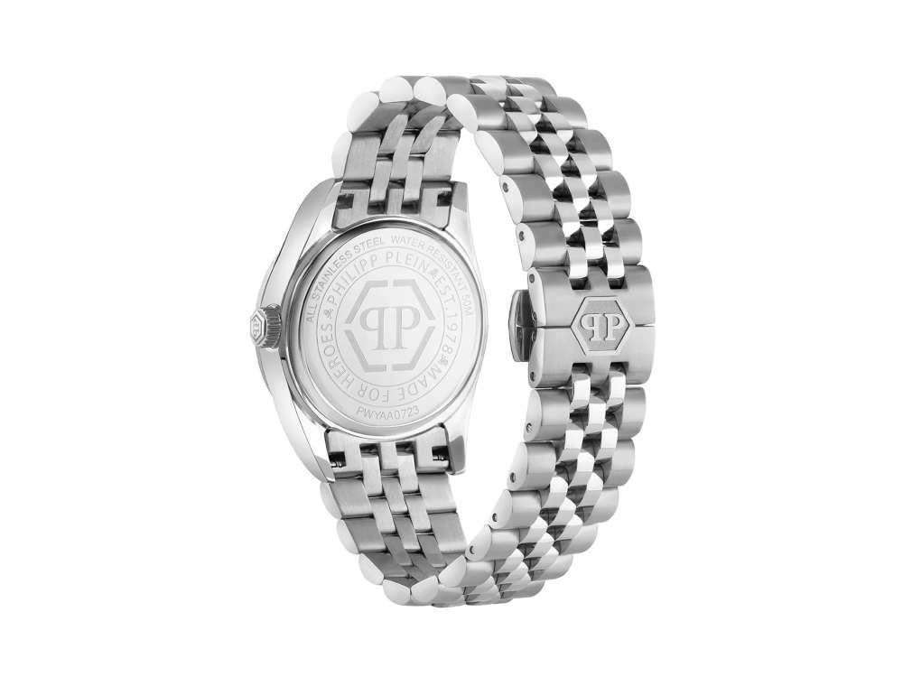 Philipp Plein Date Superlative Quartz Uhr, Weiss, 34 mm, Mineral Glas, PWYAA0723