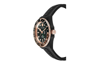 Philipp Plein GMT-I Challenger Quartz Uhr, PVD, Schwarz, 44 mm, PWYBA0823