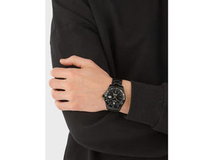 Philipp Plein GMT-I Challenger Quartz Uhr, PVD, Schwarz, 44 mm, PWYBA0923