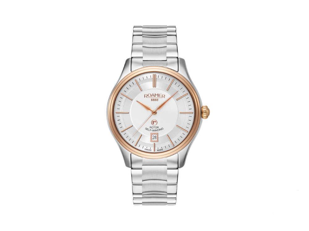 Roamer Rotopower Automatik Uhr, ETA 2824-2, 41 mm, Silber, 703660 49 65 50