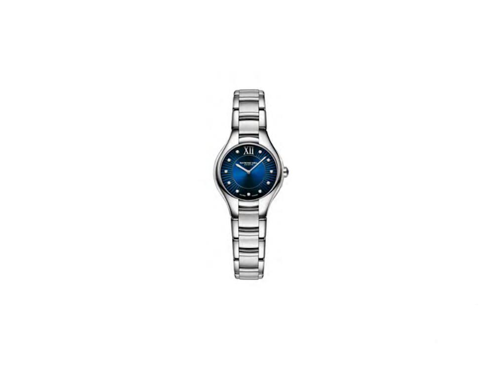 Raymond Weil Noemia Ladies Quartz Uhr, Blau, 24 mm, Diamanten, 5124-ST-50181