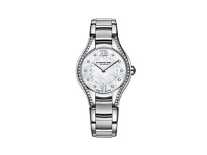 Raymond Weil Noemia Ladies Quartz Uhr, 62 Diamanten, Perlmutt, 5124-STS-00985