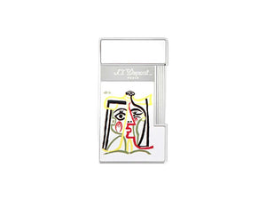 S.T. Dupont Slimmy Picasso Limited Edition Feuerzeug, Messing, Weiss, 028201