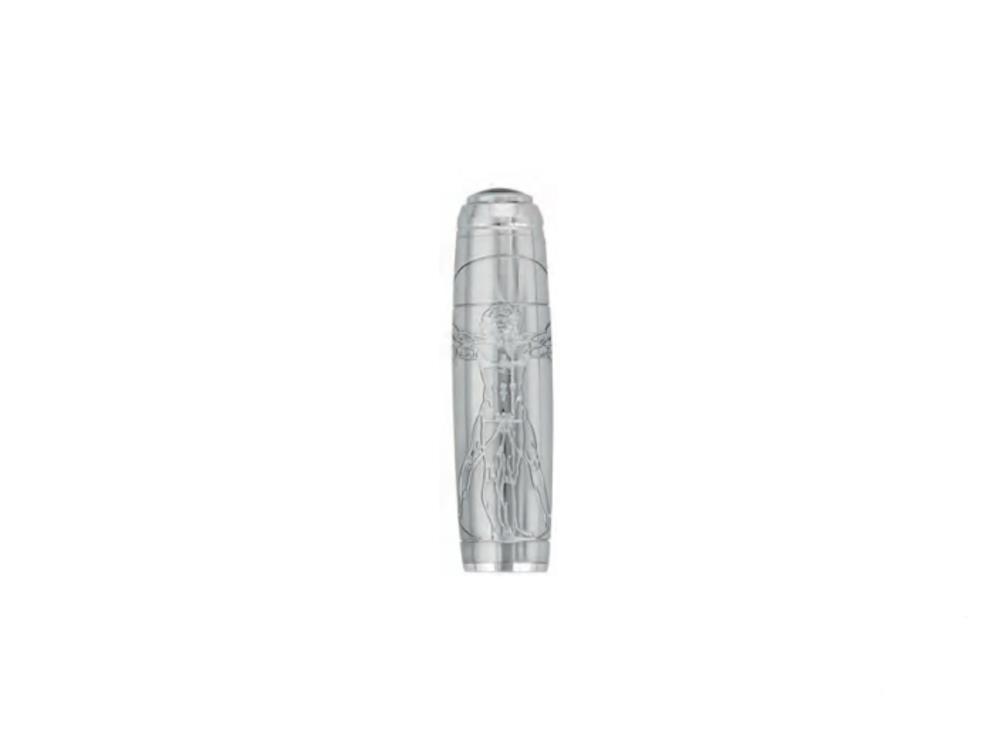 S.T. Dupont Line D Vitruvian Man Animation Roller, Schwarz, Palladium, 412039L