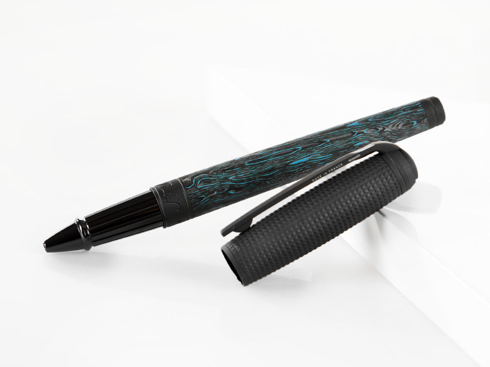 S.T. Dupont Line D Glacial Cave Roller, Karbonfaser, PVD, 412396L