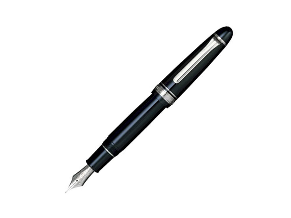 Sailor King of Pens ST Silver Füller, Schwarz, Edelharz, Chrome, 11-9639