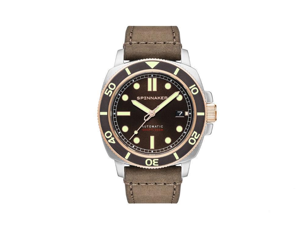 Spinnaker Hull Diver Automatik Uhr, Braun, 42 mm, 30 atm, SP-5088-04