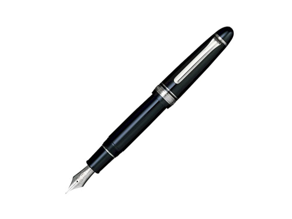 Sailor King of Pens ST Silver Füller, Schwarz, Edelharz, Chrome, 11-9639