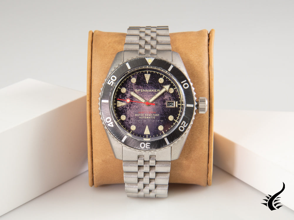 Spinnaker Wreck Automatik Uhr, Schwarz, 44 mm, 20 atm, SP-5089-11