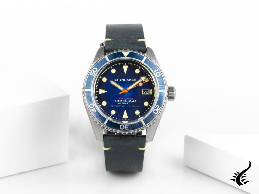 Spinnaker Wreck Automatik Uhr, Blau, 44 mm, 20 atm, SP-5089-02