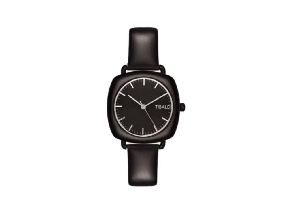 Tibaldi Ladies Quartz Uhr, Schwarz, 32 mm, Lederband, TMF-237-LT